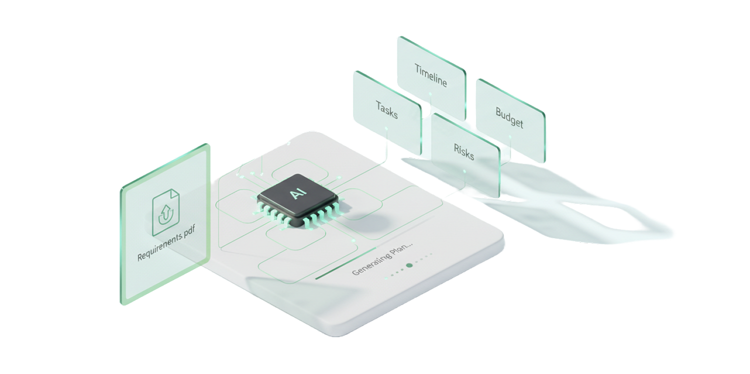 Projektify AI-powered plan generation from requirements to timeline, budget, and risks
